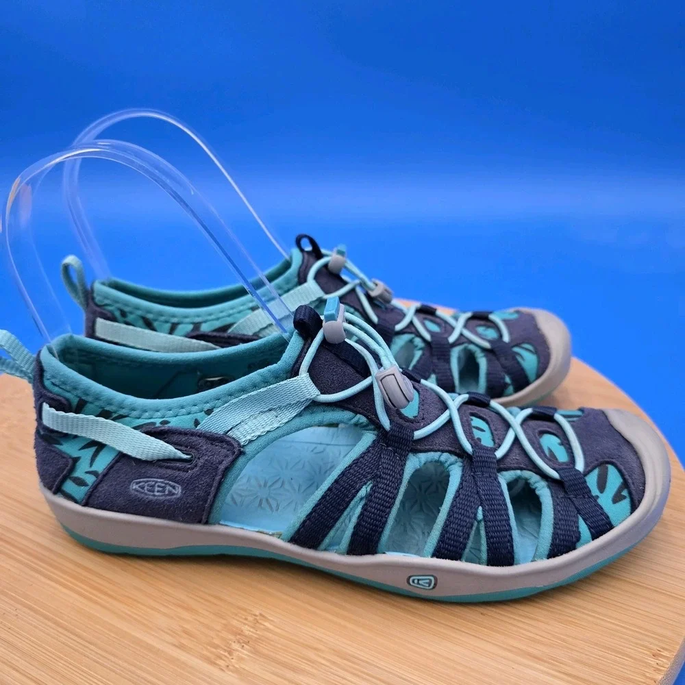 Keen Sports  Blue Sandals‎ Water Shoes Youth 3 Drawstring Fisherman  Vacation